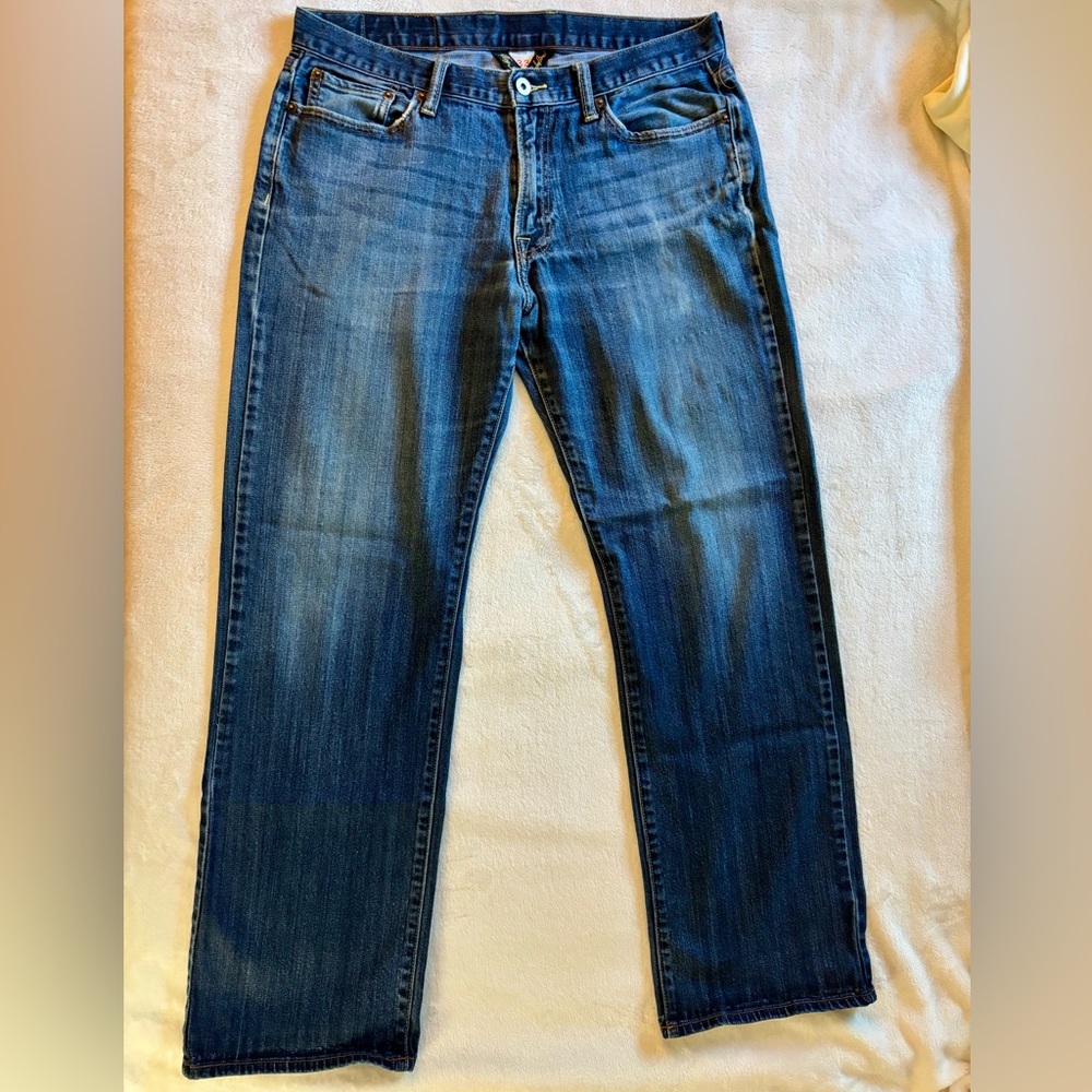Lucky Brand Men's Dark Blue Straight Jeans